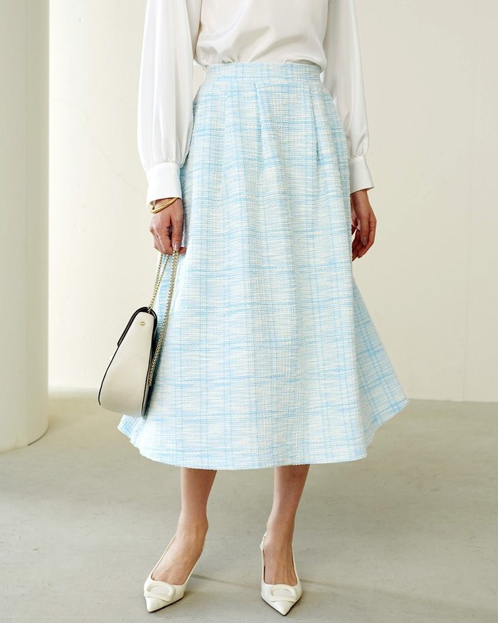 【ドゥクラッセ/DoCLASSE】のツイードライク・フレアスカート インテリア・キッズ・メンズ・レディースファッション・服の通販 founy(ファニー) https://founy.com/ ファッション Fashion レディースファッション Fashion for Women スカート Skirts Aライン・フレアスカート A-Line & Flared Skirts エレガント 上品 Elegant ツイード Twill, Twill Weave フレア Flare, Flared ミックス Mix, Mixed Style |ID: prp329100004934190 ipo3291000000037102506