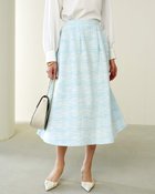 【ドゥクラッセ/DoCLASSE】のツイードライク・フレアスカート サックス・パターン|ID: prp329100004934190 ipo3291000000037102507