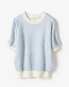 【ドゥクラッセ/DoCLASSE】のリボンヤーン・ジャカードトップス ライトブルー|ID: prp329100004934194 ipo3291000000037102512