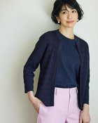【ドゥクラッセ/DoCLASSE】のはしご編み・カーディガン ミッドナイトブルー|ID: prp329100004934196 ipo3291000000037345475