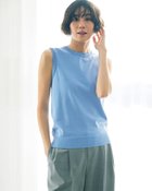 【ドゥクラッセ/DoCLASSE】のコットン混・編み柄ノースリーブニット ライトブルー|ID: prp329100004934197 ipo3291000000037033188