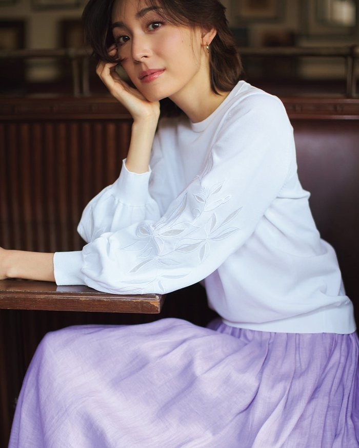 【ドゥクラッセ/DoCLASSE】のコットン混ニット・カットワークプルオーバー インテリア・キッズ・メンズ・レディースファッション・服の通販 founy(ファニー) https://founy.com/ ファッション Fashion レディースファッション Fashion for Women トップス・カットソー Cut & Sew Tops ニット Knit Tops & Sweaters カジュアルプルオーバー・ニットトップス Pullovers & Knit Tops / Casual Pullovers インナー Innerwear シフォン Chiffon, Lightweight Fabric シンプル Simple, Minimal スリーブ Sleeve, Long Sleeve / Short Sleeve セーター Sweater, Knitwear ワーク Workwear, Utility Style |ID: prp329100004934201 ipo3291000000037033199