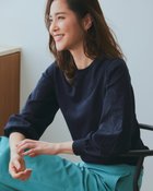 【ドゥクラッセ/DoCLASSE】のコットン混ニット・カットワークプルオーバー 人気、トレンドファッション・服の通販 founy(ファニー) ファッション Fashion レディースファッション Fashion for Women トップス・カットソー Cut & Sew Tops ニット Knit Tops & Sweaters カジュアルプルオーバー・ニットトップス Pullovers & Knit Tops / Casual Pullovers インナー Innerwear シフォン Chiffon, Lightweight Fabric シンプル Simple, Minimal スリーブ Sleeve, Long Sleeve / Short Sleeve セーター Sweater, Knitwear ワーク Workwear, Utility Style thumbnail ミッドナイトブルー|ID: prp329100004934201 ipo3291000000037033201