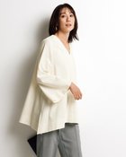 【ドゥクラッセ/DoCLASSE】の二重織コットンボイル・フレアロングブラウス オフホワイト|ID: prp329100004934208 ipo3291000000037102525