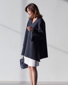 【ドゥクラッセ/DoCLASSE】の二重織コットンボイル・フレアロングブラウス ミッドナイトブルー|ID: prp329100004934208 ipo3291000000037102526