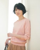 【ドゥクラッセ/DoCLASSE】のラメ切替え・コットン混プルオーバー ピンクベージュ|ID: prp329100004934210 ipo3291000000037033241