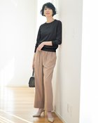 【ドゥクラッセ/DoCLASSE】のラメ切替え・コットン混プルオーバー ブラック|ID: prp329100004934210 ipo3291000000037033243