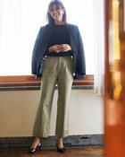 【ドゥクラッセ/DoCLASSE】のスラブコットン・ストレートパンツ カーキ|ID: prp329100004934212 ipo3291000000037102530