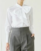 【ドゥクラッセ/DoCLASSE】の双糸コットン・ボウタイブラウス ホワイト|ID: prp329100004934230 ipo3291000000037257101