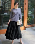 【ドゥクラッセ/DoCLASSE】のシルクコットン・フレアスカート ブラック|ID: prp329100004934233 ipo3291000000037033331