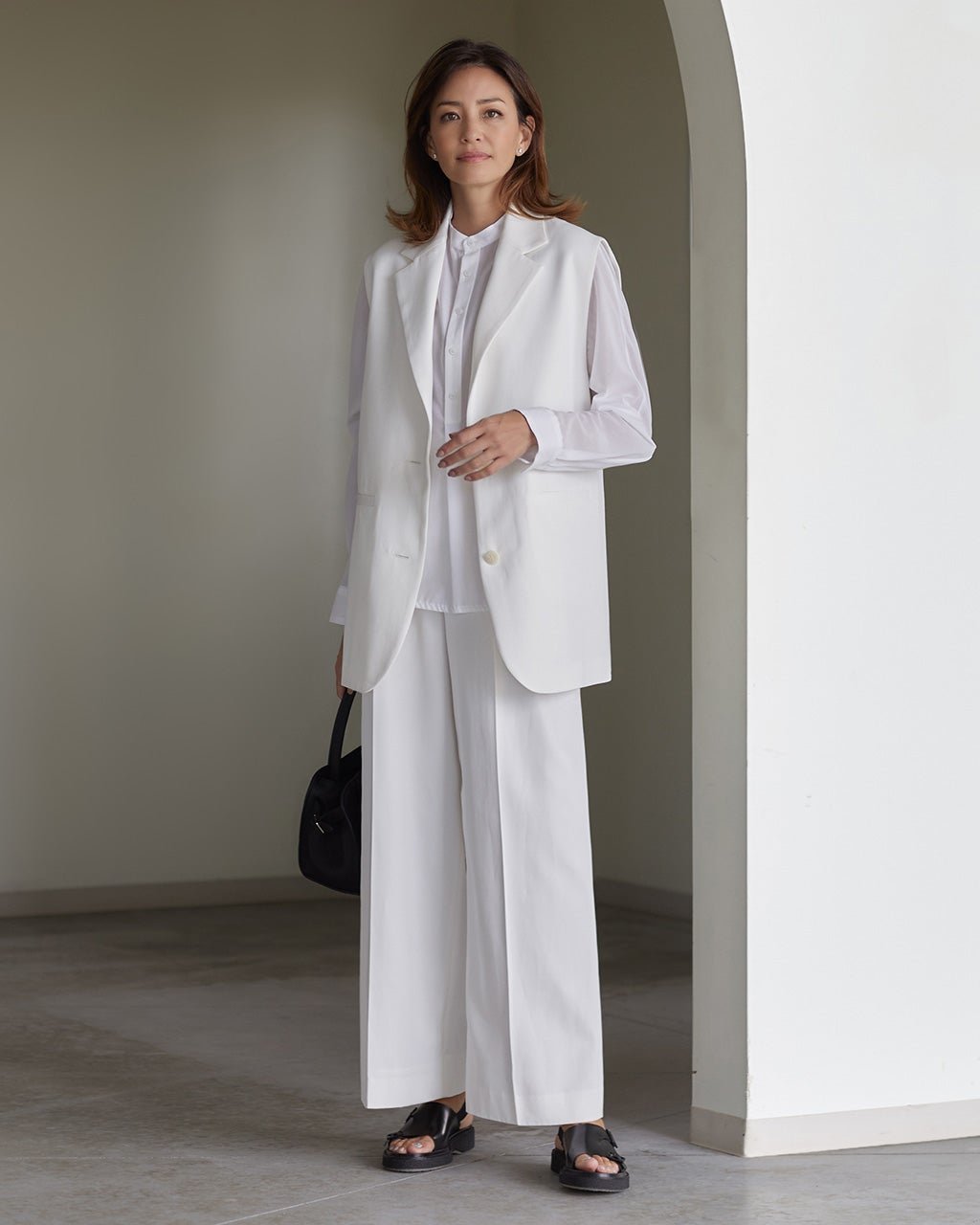 【ドゥクラッセ/DoCLASSE】のヴィスコースツイル・タックワイドパンツ 人気、トレンドファッション・服の通販 founy(ファニー) 　ファッション　Fashion　レディースファッション　Fashion for Women　パンツ　Pants & Trousers　セットアップ　Set-Up, Coordinated Outfit　ワイド　Wide, Wide Fit　 other-1|ID: prp329100004934236 ipo3291000000037033336