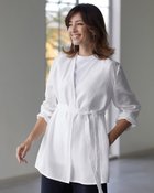 【ドゥクラッセ/DoCLASSE】のからみ織コットン・羽織りジャケット ホワイト|ID: prp329100004934241 ipo3291000000037098374