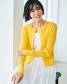 【ドゥクラッセ/DoCLASSE】のリネン混ニット・タック編みカーディガン イエロー|ID: prp329100004934244 ipo3291000000037102554