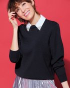 【ドゥクラッセ/DoCLASSE】のビジュー衿・総針編みプルオーバー 人気、トレンドファッション・服の通販 founy(ファニー) ファッション Fashion レディースファッション Fashion for Women トップス・カットソー Cut & Sew Tops ニット Knit Tops & Sweaters カジュアルプルオーバー・ニットトップス Pullovers & Knit Tops / Casual Pullovers ストーン Stone, Gem-Like セーター Sweater, Knitwear パール Pearl, Pearl Accent ビジュー Bijou, Jewel-like Accent フォルム Silhouette, Form thumbnail ミッドナイトブルー|ID: prp329100004934261 ipo3291000000037033418