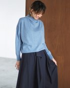 【ドゥクラッセ/DoCLASSE】のウール混・ドレープファネルネックニット 人気、トレンドファッション・服の通販 founy(ファニー) ファッション Fashion レディースファッション Fashion for Women トップス・カットソー Cut & Sew Tops ニット Knit Tops & Sweaters セーター Sweater, Knitwear ドレープ Drape, Draping Fabric thumbnail ライトブルー|ID: prp329100004934271 ipo3291000000037033450