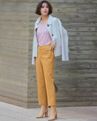 【ドゥクラッセ/DoCLASSE】のウールタッチニードル・裾段差テーパード マスタード|ID: prp329100004934272 ipo3291000000037093366