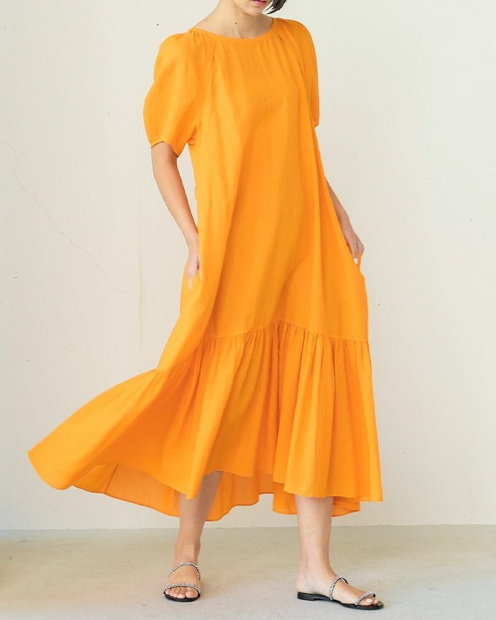 【ドゥクラッセ/DoCLASSE】の塩縮コットン・パフスリーブワンピース インテリア・キッズ・メンズ・レディースファッション・服の通販 founy(ファニー) https://founy.com/ ファッション Fashion レディースファッション Fashion for Women ワンピース Dresses スリーブ Sleeve, Long Sleeve / Short Sleeve リゾート Resort, Vacation Style 夏 Summer |ID: prp329100004934274 ipo3291000000037057412