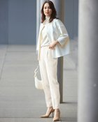 【ドゥクラッセ/DoCLASSE】のスマートツイル・テーパードパンツ オフホワイト|ID: prp329100004934284 ipo3291000000037098397