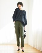 【ドゥクラッセ/DoCLASSE】のイージーポンチ・タックテーパード 人気、トレンドファッション・服の通販 founy(ファニー) ファッション Fashion レディースファッション Fashion for Women パンツ Pants & Trousers カットソー Cut and Sewn Top ストレッチ Stretch, Stretchy Fabric エレガント 上品 Elegant 雑誌 Magazine, Fashion Magazine thumbnail カーキグレー|ID: prp329100004934285 ipo3291000000037033495