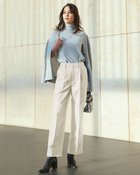 【ドゥクラッセ/DoCLASSE】のスマートツイル・ストレートパンツ オフホワイト|ID: prp329100004934287 ipo3291000000037102581