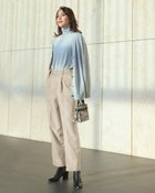 【ドゥクラッセ/DoCLASSE】のスマートツイル・ストレートパンツ グレーベージュ|ID: prp329100004934287 ipo3291000000037102583