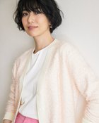 【ドゥクラッセ/DoCLASSE】のリボンヤーン・ジャカードカーディガン 人気、トレンドファッション・服の通販 founy(ファニー) ファッション Fashion レディースファッション Fashion for Women トップス・カットソー Cut & Sew Tops カーディガン・羽織り Layered Style Cardigans カーディガン Cardigan, Knitwear ジャカード／ジャガード Jacquard, Woven Pattern ジャケット Jacket, Outerwear thumbnail ソフトピンク|ID: prp329100004934293 ipo3291000000037033520