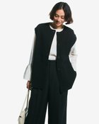 【ドゥクラッセ/DoCLASSE】のコットンミラノ・ボタンデザインジレ ブラック|ID: prp329100004934294 ipo3291000000037094178