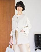 【ドゥクラッセ/DoCLASSE】のコットンミラノ・ボタンデザインジレ ライトグレー|ID: prp329100004934294 ipo3291000000037094179