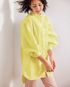 【ドゥクラッセ/DoCLASSE】の高密度コットン・パール風ボタンロングシャツ イエロー|ID: prp329100004934295 ipo3291000000037102595
