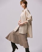 【ドゥクラッセ/DoCLASSE】の高密度コットン・パール風ボタンロングシャツ ベージュ|ID: prp329100004934295 ipo3291000000037142588