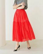 【ドゥクラッセ/DoCLASSE】のシルクコットン・ティアードスカート 人気、トレンドファッション・服の通販 founy(ファニー) ファッション Fashion レディースファッション Fashion for Women スカート Skirts ティアードスカート Tiered Skirts ギャザー Gathered, Ruffled シルク Silk, 100% Silk ティアード Tiered, Tiered Style 夏 Summer 洗える Machine Washable thumbnail レッド|ID: prp329100004934299 ipo3291000000037033537