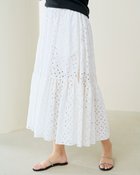 【ドゥクラッセ/DoCLASSE】のエンブロイダリーレース・スカート ホワイト|ID: prp329100004934300 ipo3291000000037033540