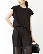 【ドゥクラッセ/DoCLASSE】のハイゲージコットン・フレンチスリーブTシャツ ブラック|ID: prp329100004934307 ipo3291000000037102605