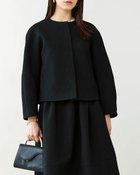 【ドゥクラッセ/DoCLASSE】のストレッチジャカード・ノーカラージャケット ブラック|ID: prp329100004934327 ipo3291000000037057430