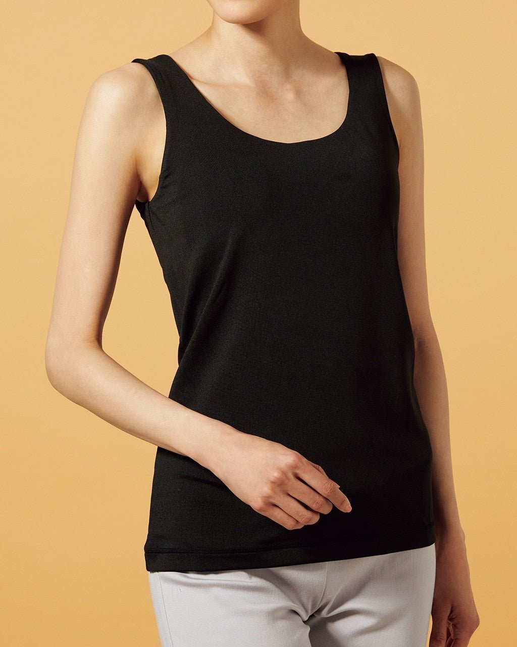 【ヌックル/Nukle】のNukle・ベア天竺ブラタンクトップ インテリア・キッズ・メンズ・レディースファッション・服の通販 founy(ファニー) 　ファッション　Fashion　レディースファッション　Fashion for Women　トップス・カットソー　Cut & Sew Tops　おすすめ　Recommended / Our Picks　インナー　Innerwear　タンク　Tank Top, Sleeveless Top　ヨガ　Yoga, Yoga Wear　ブラック|ID: prp329100004934337 ipo3291000000037033672