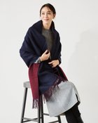 【ドゥクラッセ/DoCLASSE】のカシミヤ混ダブルフェイス・ストール ネイビーパターン|ID: prp329100004934338 ipo3291000000037033675