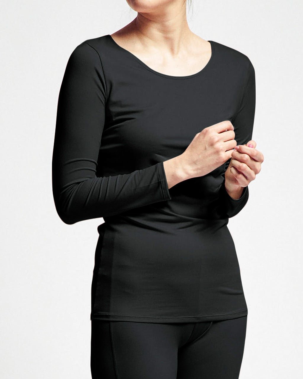 【ヌックル/Nukle】のNukle・ベア天竺めぐりトップス インテリア・キッズ・メンズ・レディースファッション・服の通販 founy(ファニー) 　ファッション　Fashion　レディースファッション　Fashion for Women　トップス・カットソー　Cut & Sew Tops　インナー　Innerwear　なめらか　Smooth, Silky Texture　冬　Winter / This Winter　おすすめ　Recommended / Our Picks　ブラック|ID: prp329100004934341 ipo3291000000037033690