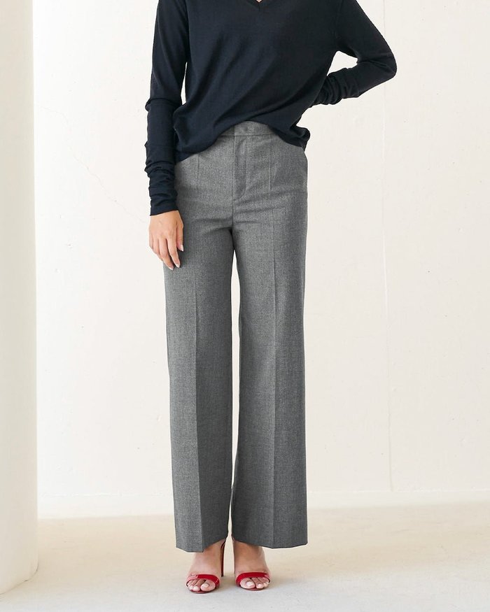 【ドゥクラッセ/DoCLASSE】の強撚ヴィスコース・ストレートパンツ インテリア・キッズ・メンズ・レディースファッション・服の通販 founy(ファニー) https://founy.com/ ファッション Fashion レディースファッション Fashion for Women パンツ Pants & Trousers |ID: prp329100004934354 ipo3291000000037102673