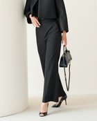 【ドゥクラッセ/DoCLASSE】の強撚ヴィスコース・ストレートパンツ ブラック|ID: prp329100004934354 ipo3291000000037102676