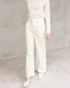 【ドゥクラッセ/DoCLASSE】のハイカウントサキソニー・エレガントワイド 人気、トレンドファッション・服の通販 founy(ファニー) ファッション Fashion レディースファッション Fashion for Women パンツ Pants & Trousers エレガント 上品 Elegant ワイド Wide, Wide Fit thumbnail ホワイト|ID: prp329100004934355 ipo3291000000037033765