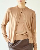 【ドゥクラッセ/DoCLASSE】のスーパーファインメリノ・クルーカーディガン キャメル|ID: prp329100004934356 ipo3291000000037098453