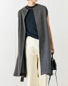 【ドゥクラッセ/DoCLASSE】のカシミヤビーバー・ジレコート チャコール|ID: prp329100004934364 ipo3291000000037257385