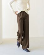 【ドゥクラッセ/DoCLASSE】の細番手ウールストレッチ・ワイドパンツ ブラウン|ID: prp329100004934369 ipo3291000000037257408