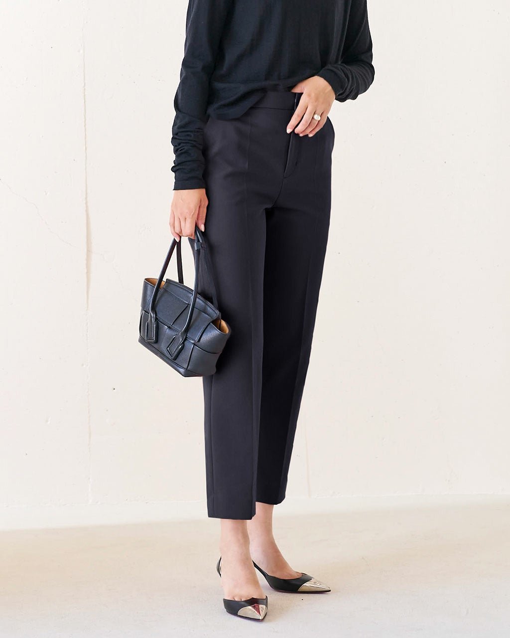 【ドゥクラッセ/DoCLASSE】の二重織ストレッチクロス・スティックパンツ インテリア・キッズ・メンズ・レディースファッション・服の通販 founy(ファニー) 　ファッション　Fashion　レディースファッション　Fashion for Women　パンツ　Pants & Trousers　ダークネイビー|ID: prp329100004934372 ipo3291000000037033842