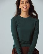 【ドゥクラッセ/DoCLASSE】のカシミヤ混・シアークルーネック ダークグリーン|ID: prp329100004934387 ipo3291000000037257462