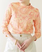 【ドゥクラッセ/DoCLASSE】の超長綿・ハイネック/総柄 人気、トレンドファッション・服の通販 founy(ファニー) ファッション Fashion レディースファッション Fashion for Women トップス・カットソー Cut & Sew Tops シャツ・ブラウス・オフィスカジュアル Elegant Blouses & Button-Ups ロングTシャツ・Tシャツ Longline T-Shirts & Tees カットソー・ベーシックTシャツ Cut-and-Sewn Tops / Stretch Tees & Basics なめらか Smooth, Silky Texture カットソー Cut and Sewn Top タートルネック Turtleneck, High Neck ハイネック High Neck, Mock Neck thumbnail サーモン・パターン|ID: prp329100004934401 ipo3291000000037033929