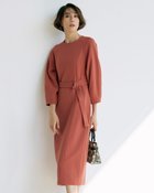 【ドゥクラッセ/DoCLASSE】の二重織カルゼ・カッティングワンピース ダークコーラル|ID: prp329100004934411 ipo3291000000037102754