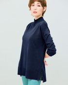 【ドゥクラッセ/DoCLASSE】のスリットカフス・ハイネックニット ミッドナイトブルー|ID: prp329100004934417 ipo3291000000037033980