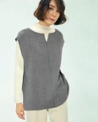 【ドゥクラッセ/DoCLASSE】のミラノリブ・透かし柄デザインベスト グレー|ID: prp329100004934426 ipo3291000000037102787