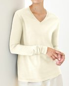 【ドゥクラッセ/DoCLASSE】のスーパーファインメリノ・ニュアンスVネック ホワイト|ID: prp329100004934432 ipo3291000000037034035